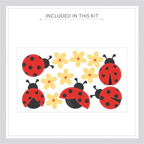 Cute Ladybugs Printed Wall Decal