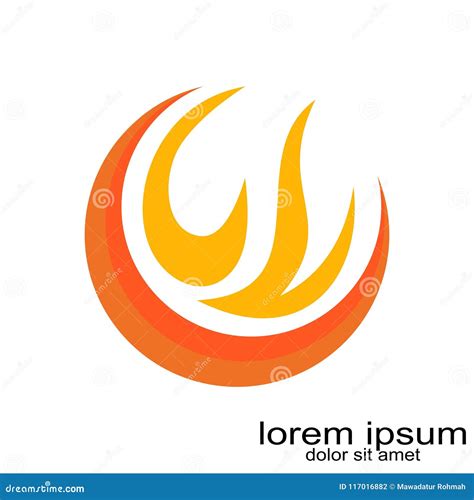 Creative Sample Design Fire Logo Vector Stock Vector - Illustration of business, family: 117016882