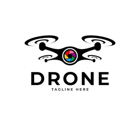 Premium Vector | Drone quadcopter vector logo design camera fly spy