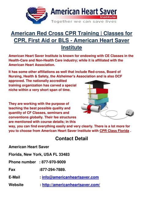 PPT - American Red Cross CPR Training | Classes for CPR, First Aid or ...