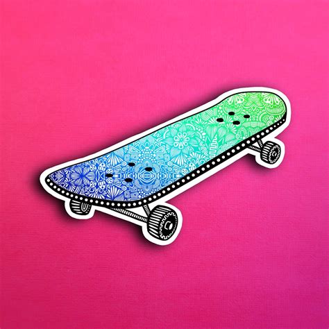 Skateboard Waterproof Sticker! #hydroflask #aesthetic #laptop ...