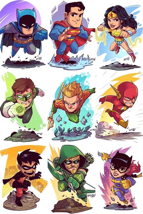 DC Characters by Derek Laufman | Marvel cartoons, Dc comics wallpaper, Chibi marvel