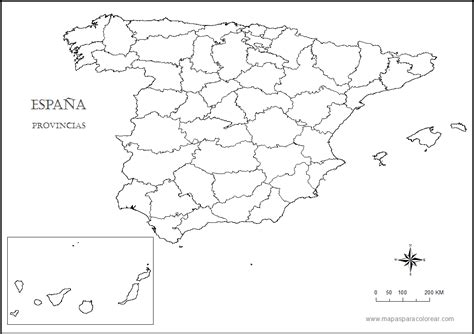 Mapas de España para colorear