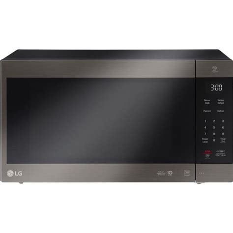 LG 2-cu ft 1200-Watt Countertop Microwave (Fingerprint-Resistant Black Stainless Steel) at Lowes.com