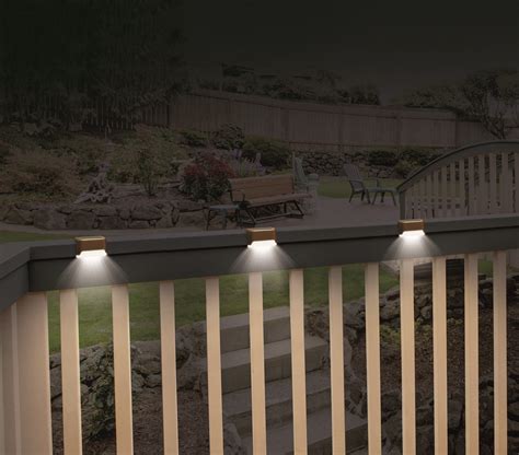 3 Solar LED Bright Deck Lights Outdoor Garden Patio Railing Decks Path Lighting 17874023905 ...