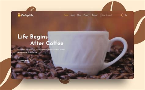Cafephile a website template for coffee shop » W3Layouts