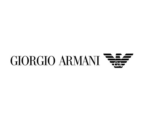 Giorgio Armani Logo Brand Clothes Black Symbol Design Fashion Vector Illustration 23585896 ...