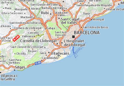 Map of L'Hospitalet de Llobregat - Michelin L'Hospitalet de Llobregat ...