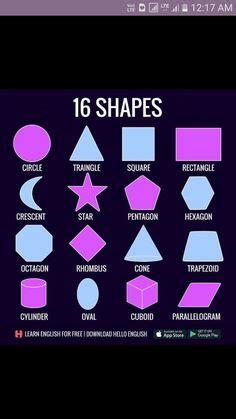 Shapes Names with Pictures - Your Home Teacher | Kids learning charts, Shape names, Shape chart