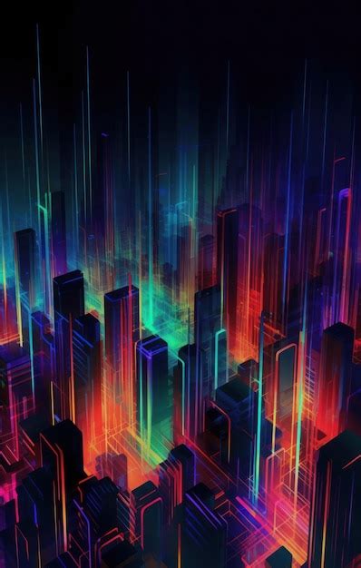 Premium AI Image | A dark cityscape with a neon light and the word cyberpunk on it.