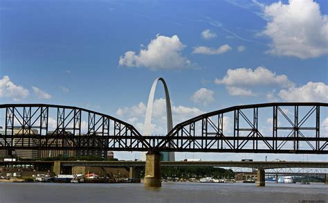 St. Louis Arch and Bridge Photograph by Vickie LeBlanc - Fine Art America