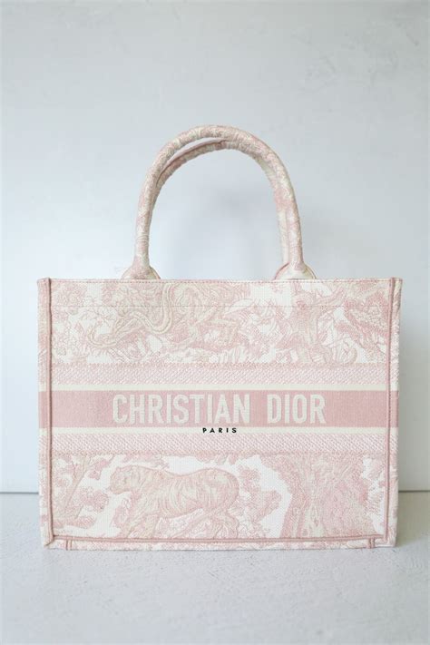 Christian Dior Book Tote Medium, Pink Toile De Jouy, Preowned in ...