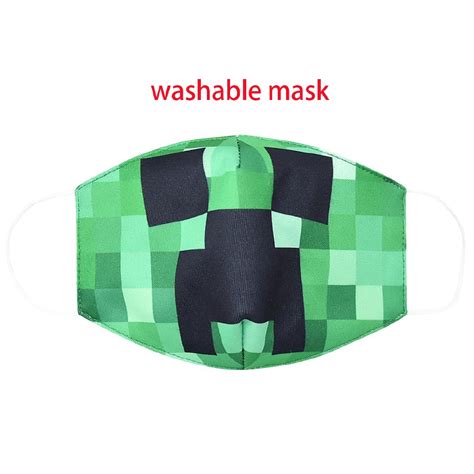 2-14 Years Kids Cosplay Toys Game Minecraft Mouth Mask PM2.5 Washable ...