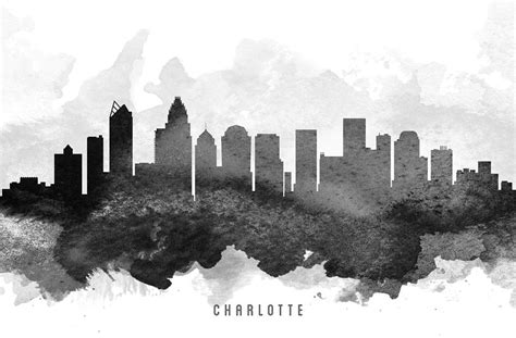 Charlotte Skyline Painting at PaintingValley.com | Explore collection of Charlotte Skyline Painting