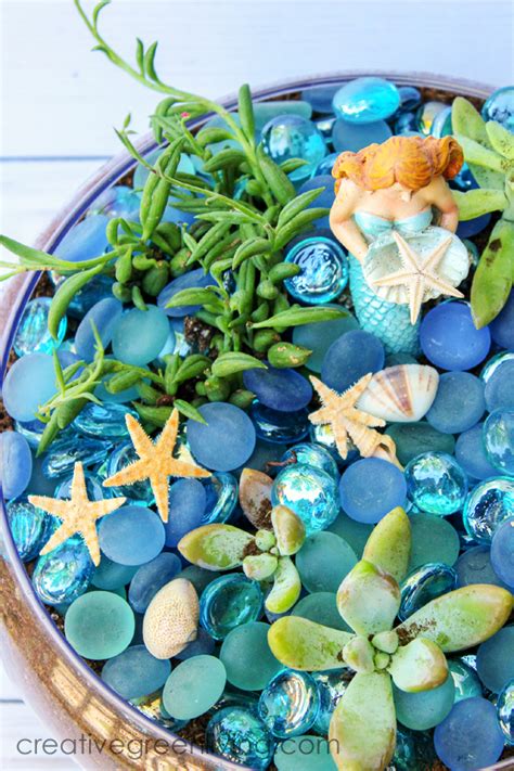 How to Make an Under Water Inspired Mermaid Garden with Succulents ...