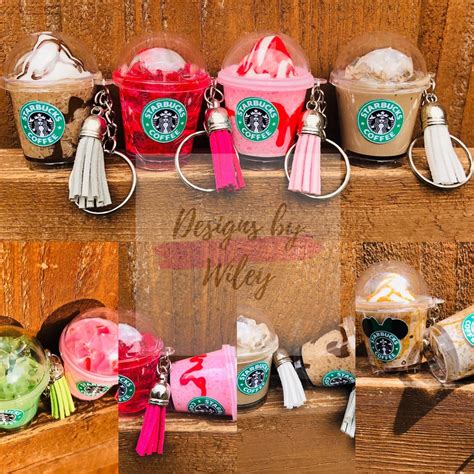 Starbucks Keychains-Miniature Drink charm keychain keyring | Etsy in 2020 | Starbucks drinks ...