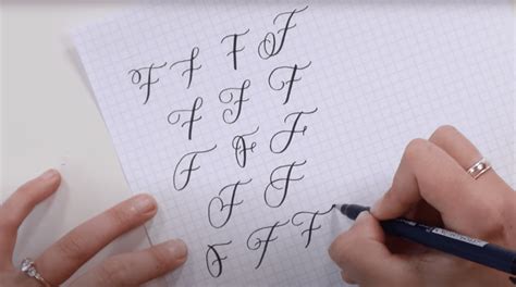 15 Ways To Write Letter F in Brush Calligraphy - The Happy Ever Crafter ...