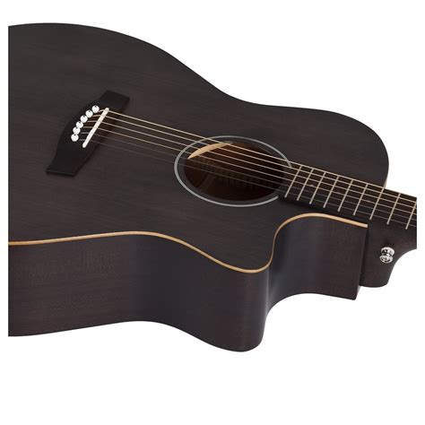 Schecter Deluxe Acoustic, Satin See Thru Black at Gear4music