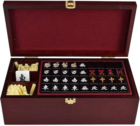 Boutique Japan Mahjong Set - Selected Healthy Acrylic Production,Wooden Gift Box, Majong Set Mah ...