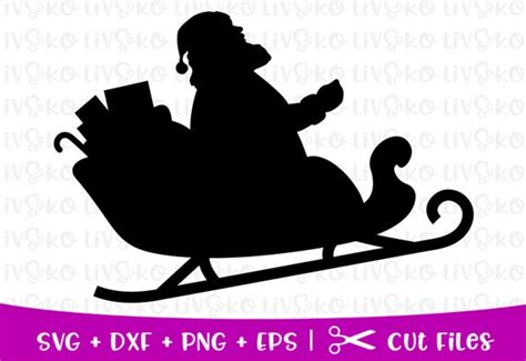 Santa's Sleigh svg Christmas svg Santa's Sleigh cut | Etsy