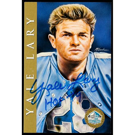 Yale Lary Signed Hall of Fame Signature Series Card Inscribed "HOF 79" (PSA) | Pristine Auction