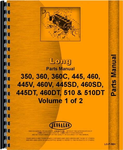 Long 350 Tractor Parts Manual