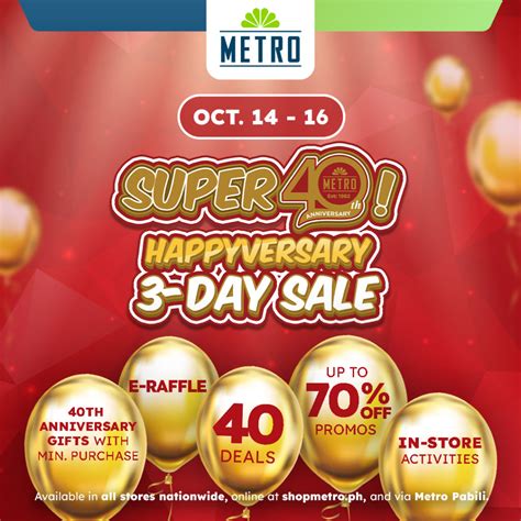 It’s an all out blowout: Shop The Metro Stores’ Super 40! 3-Day Sale on ...