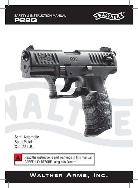 P22 Manual - Walther Arms | Manualzz