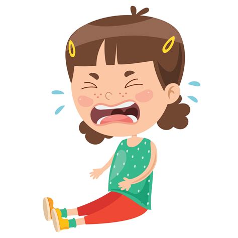 An Upset Little Child Crying 2617518 Vector Art at Vecteezy