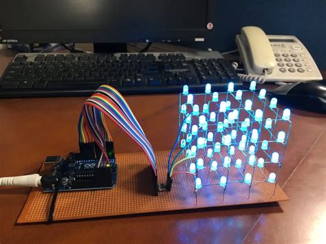Arduino Projects: LED – 4X4X4 LED Cube - Tutorial45