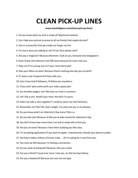 Pick Up Lines To Use On Guys Clean - howtopreventconstructionkeeperspac