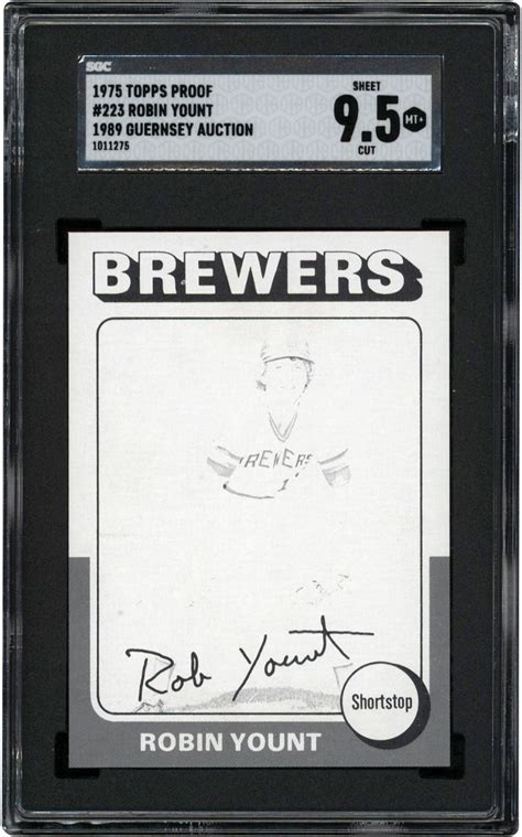 1975 Topps Baseball Black & White Proof #223 Robin Yount Rookie Card "1 ...