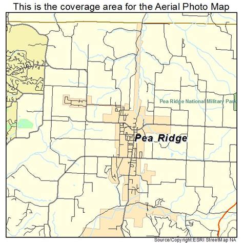 Aerial Photography Map of Pea Ridge, AR Arkansas