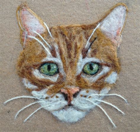 kaystir: Portrait flat needle felting