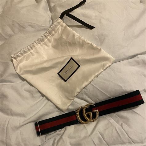 Gucci Women's Green and Red Belt | Depop