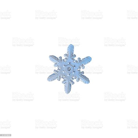 Blue Snowflake Isolated On White Background Stock Photo - Download ...