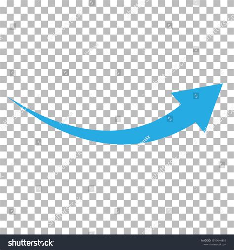 Curved Blue Arrow Icon On Transparent Stock Vector (Royalty Free ...