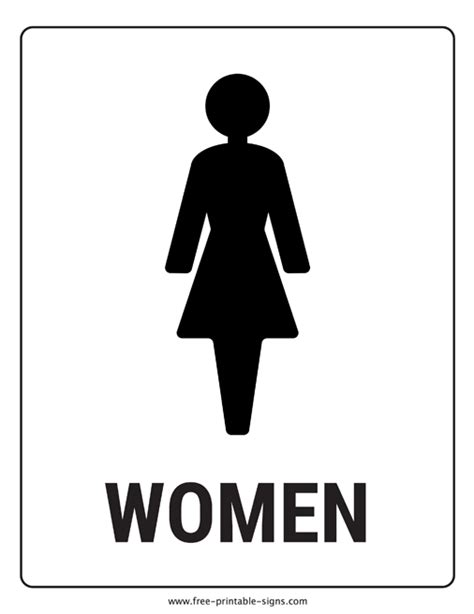 Printable Women Restroom Sign – Free Printable Signs