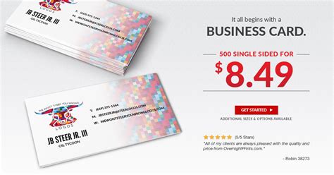 500 Business Cards for $8.49 at OvernightPrints.com