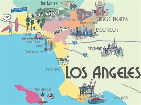 Los Angelos California Map - Map Of Us Western States