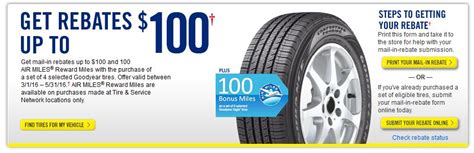 Goodyear Tire Rebate and Coupons for January 2024