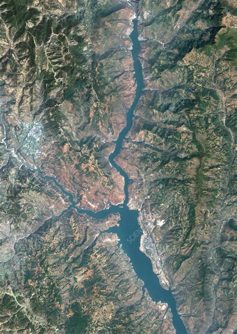 Baihetan Dam, China, satellite image - Stock Image - C059/1701 - Science Photo Library