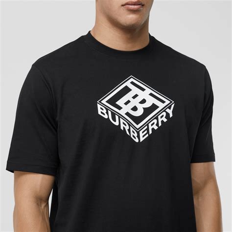 Logo Graphic Cotton T-shirt in Black - Men | Burberry United Kingdom