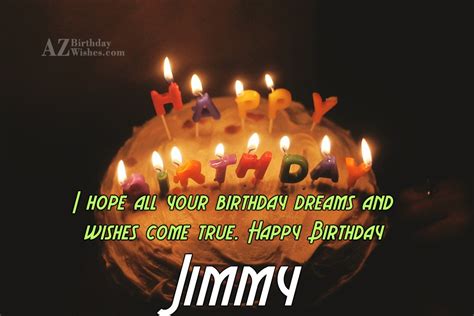 Happy Birthday Jimmy - AZBirthdayWishes.com