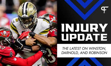 Fantasy Injury Report: Jameis Winston, Sam Darnold, and James Robinson injury updates