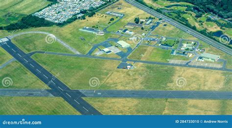 RAF Woodvale Aerial View stock photo. Image of transportation - 284733010