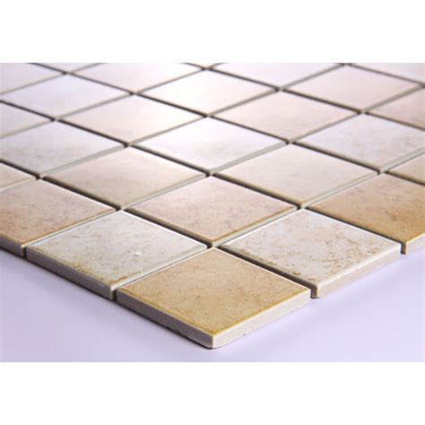 Beige Porcelain Square Mosaic Tiles Wall Designs Ceramic Tile Flooring Kitchen Backsplash DTC003