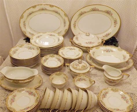 Antique 1933 Noritake Alvin Japanese Fine China Complete Set for 8 ...