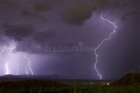 Desert Storms stock image. Image of cactus, cloud, thunderhead - 13713795