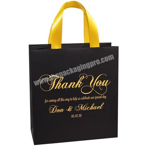 Custom Luxury Thank You Shopping Gift Bags Thank You Paper Bag